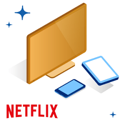 TV, tablette et smartphone Netflix